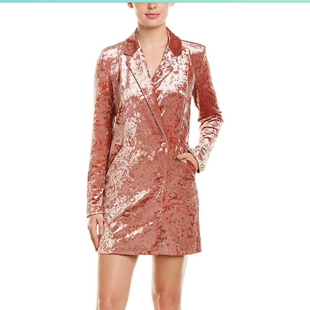 Ali & Jay hello Romeo Velvet Coat Dress Sz M - Picture 2 of 9